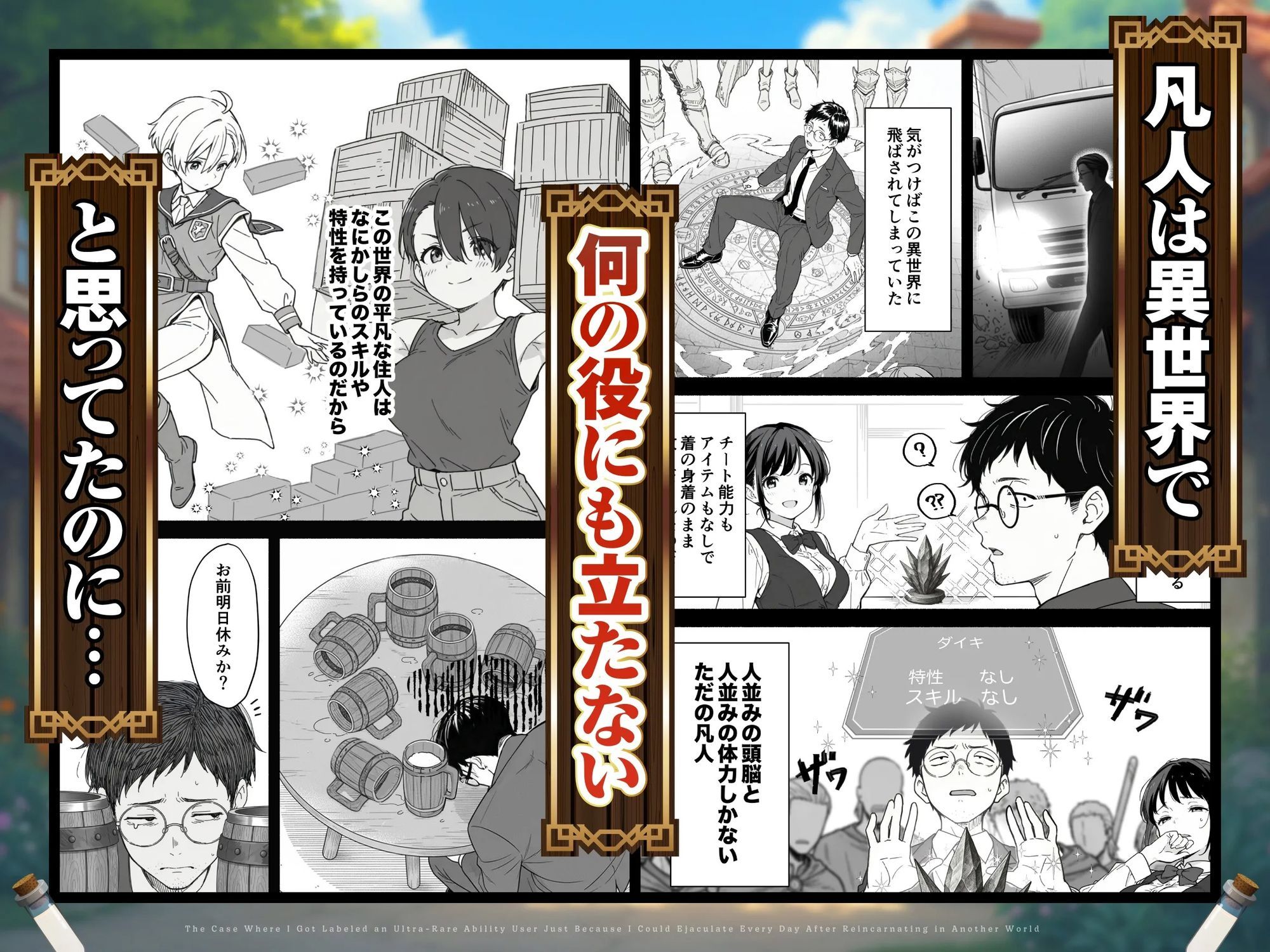 異世界転生したら毎日射精できるというだけで激レア能力者認定された件